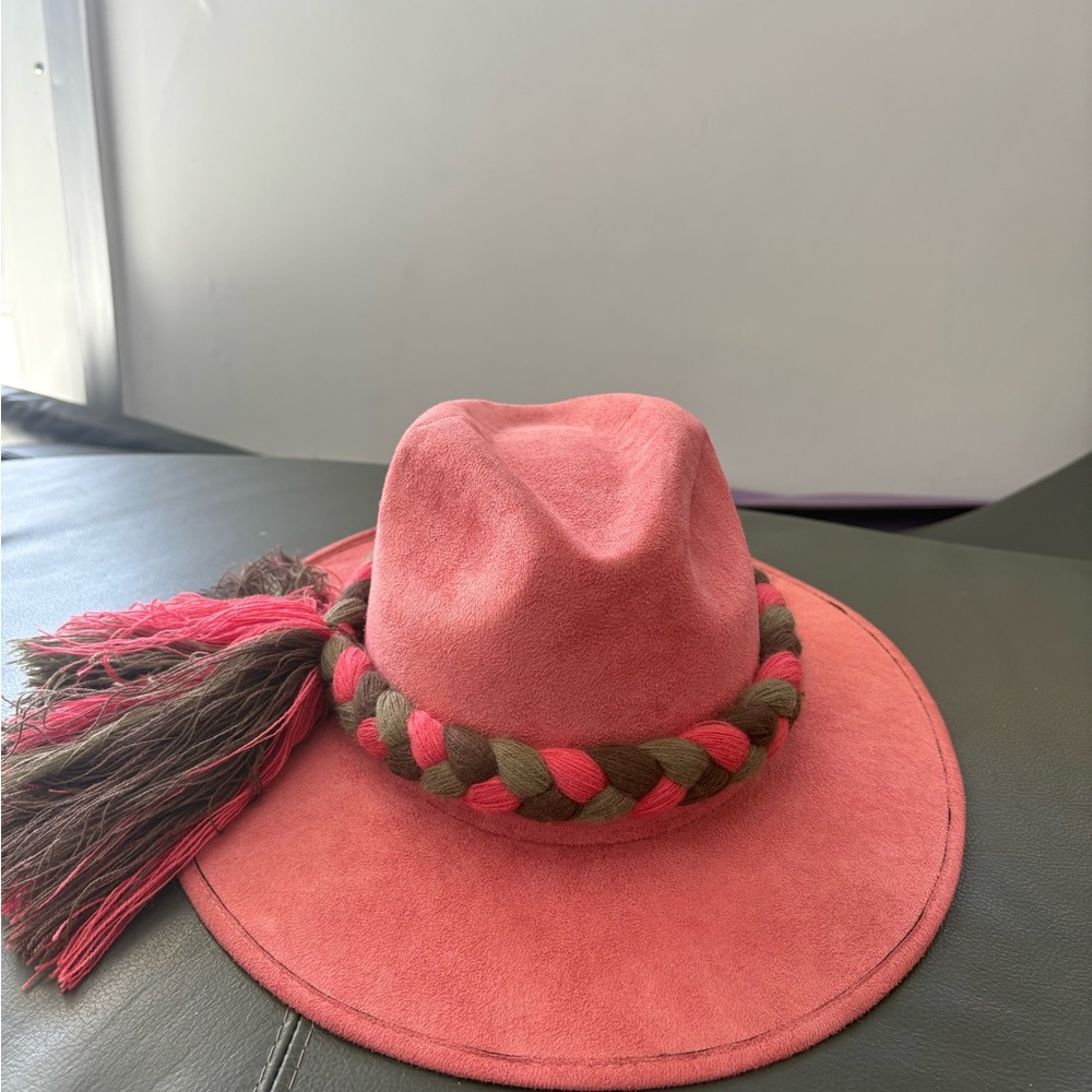 Stylish Pink Braided Women's Hat